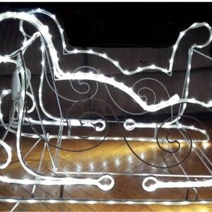 Santa Sleigh Lighted 30" Outdoor Christmas Decoration LED Lights Sled